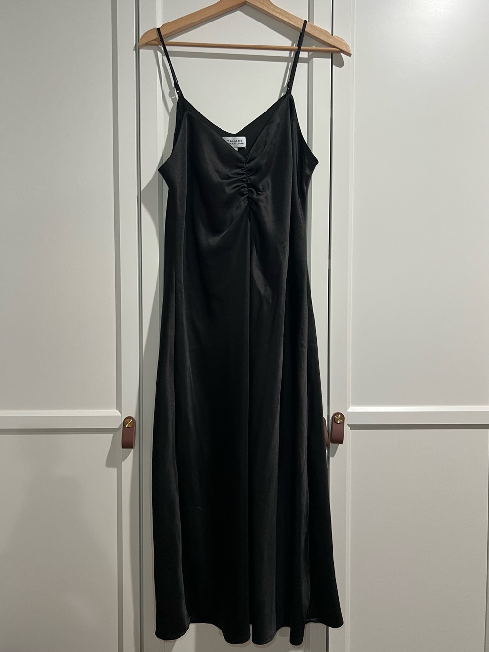 Tahari Authur S. Levine Black Silk Dress Slip